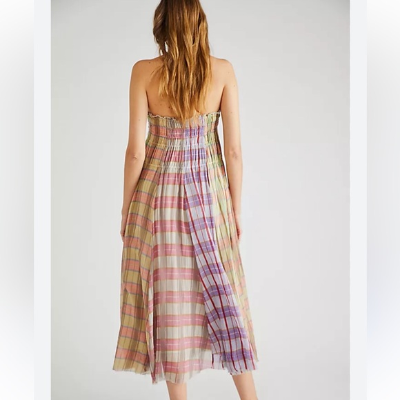 Free People Lausanne Plaid Convertable Maxi Skirt Midi Dress - Picture 5 of 10